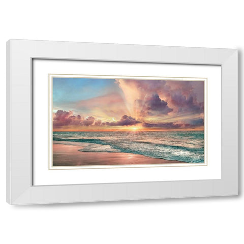Copper Beach White Modern Wood Framed Art Print with Double Matting by Calascibetta, Mike
