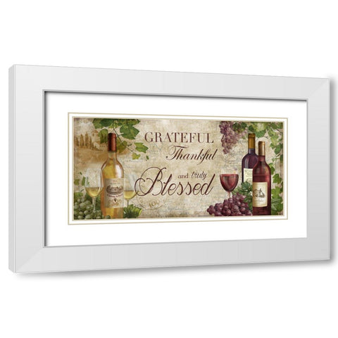 Grateful Wine White Modern Wood Framed Art Print with Double Matting by Knutsen, Conrad