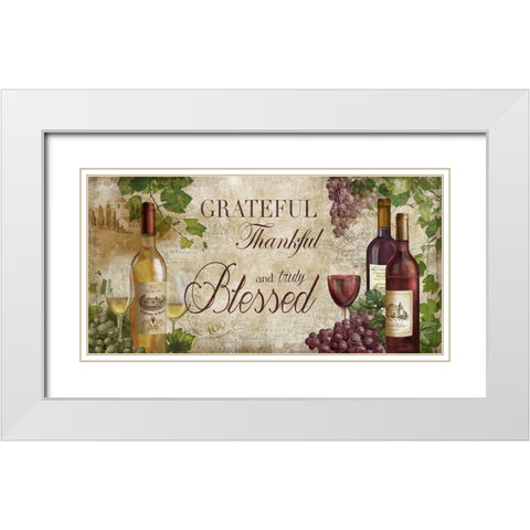 Grateful Wine White Modern Wood Framed Art Print with Double Matting by Knutsen, Conrad