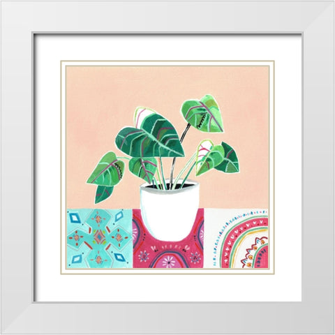 Growing Happy I White Modern Wood Framed Art Print with Double Matting by Pope, Kate and Elizabeth