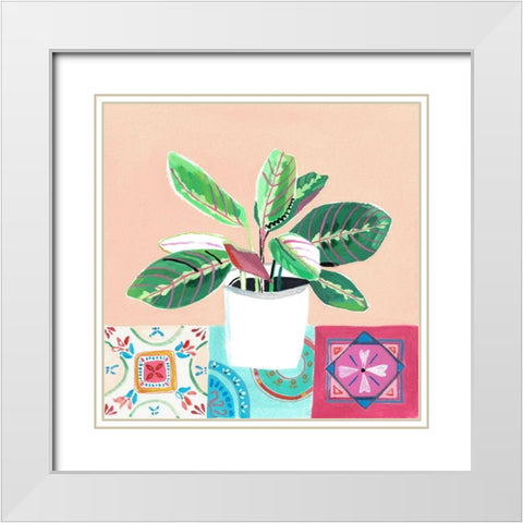Growing Happy II White Modern Wood Framed Art Print with Double Matting by Pope, Kate and Elizabeth