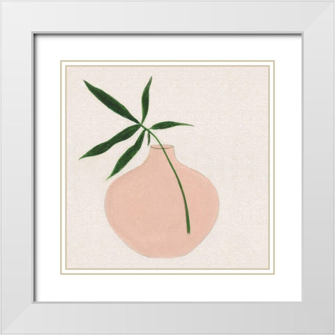 Simple Nature IV White Modern Wood Framed Art Print with Double Matting by Tava Studios