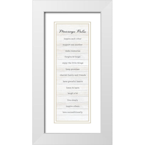 Marriage White Modern Wood Framed Art Print with Double Matting by Carpentieri, Natalie
