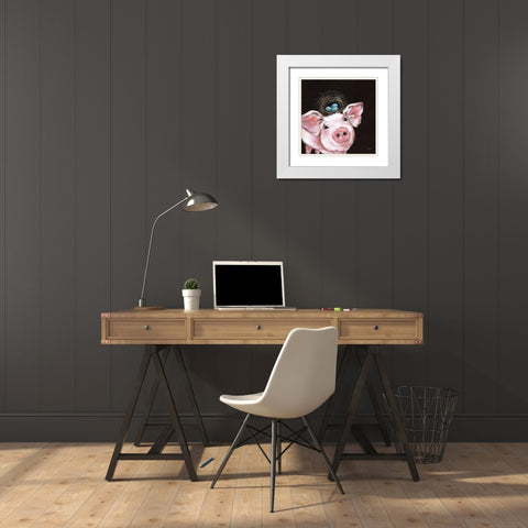 Playful Nature II White Modern Wood Framed Art Print with Double Matting by Tava Studios
