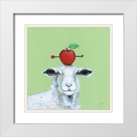 Playful Nature III White Modern Wood Framed Art Print with Double Matting by Tava Studios