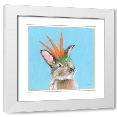 Playful Nature V White Modern Wood Framed Art Print with Double Matting by Tava Studios