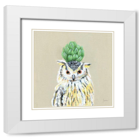 Playful Nature VI White Modern Wood Framed Art Print with Double Matting by Tava Studios