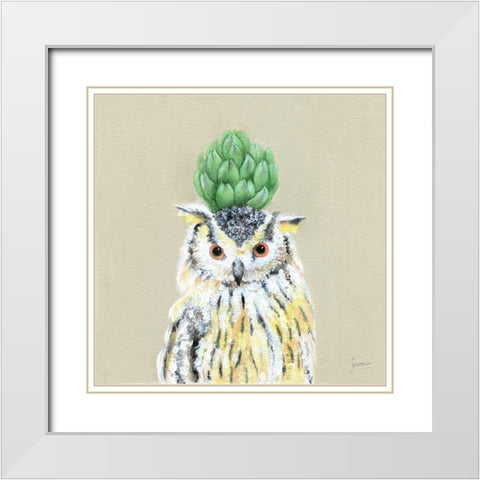 Playful Nature VI White Modern Wood Framed Art Print with Double Matting by Tava Studios