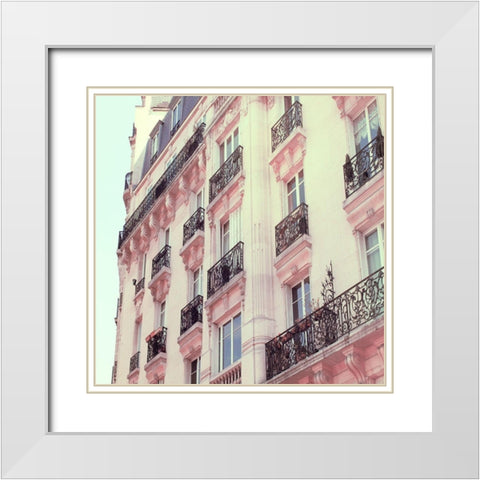 Haussmann Style White Modern Wood Framed Art Print with Double Matting by Jill, Susan