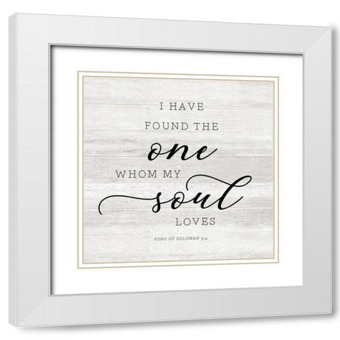 Soul Loves White Modern Wood Framed Art Print with Double Matting by Carpentieri, Natalie