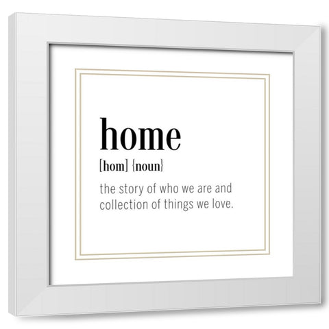 Home Definition White Modern Wood Framed Art Print with Double Matting by CAD Designs