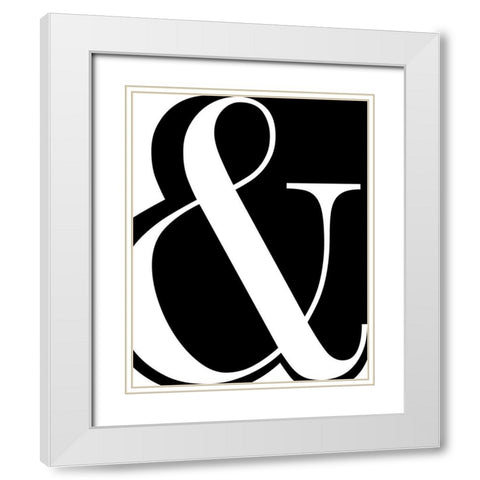 Ampersand White Modern Wood Framed Art Print with Double Matting by CAD Designs