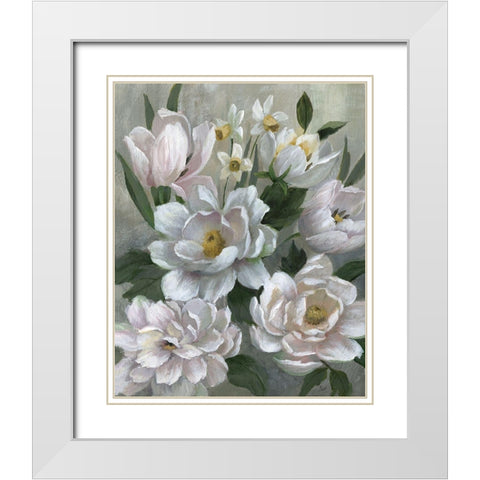 Sweet Surprise White Modern Wood Framed Art Print with Double Matting by Nan