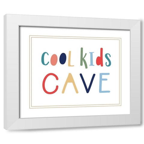 Cool Kids Cave White Modern Wood Framed Art Print with Double Matting by Carpentieri, Natalie