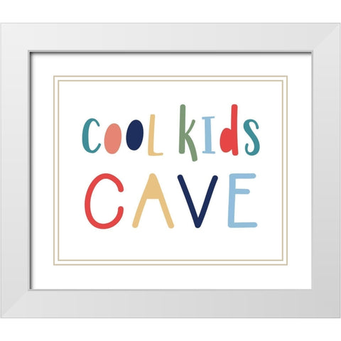 Cool Kids Cave White Modern Wood Framed Art Print with Double Matting by Carpentieri, Natalie