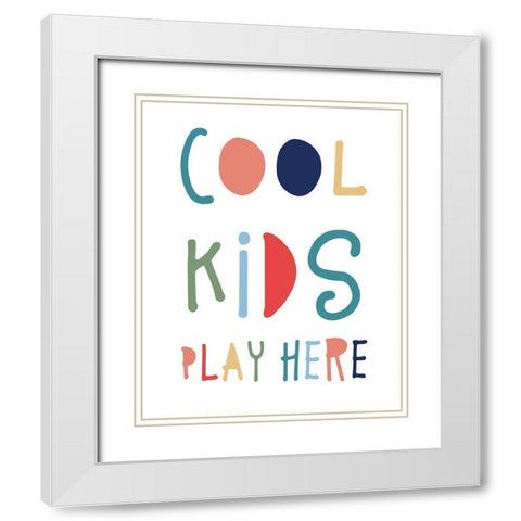 Cool Kids Play White Modern Wood Framed Art Print with Double Matting by Carpentieri, Natalie