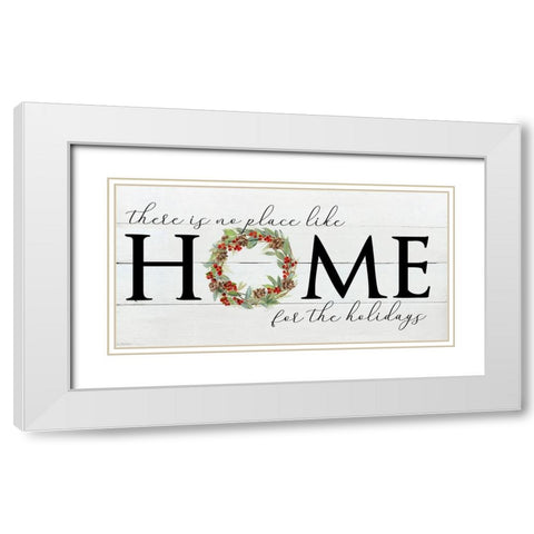 Home for the Holidays White Modern Wood Framed Art Print with Double Matting by Swatland, Sally