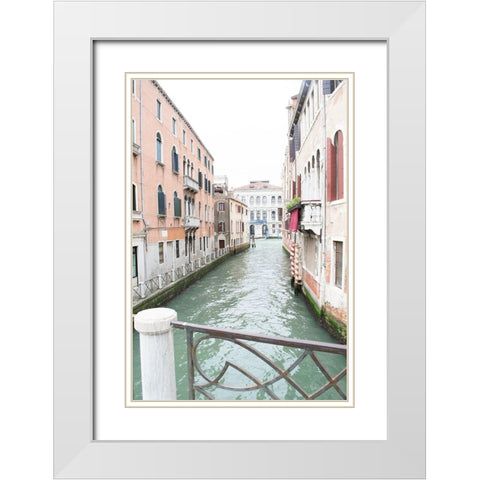 Venice Canal I White Modern Wood Framed Art Print with Double Matting by Nan