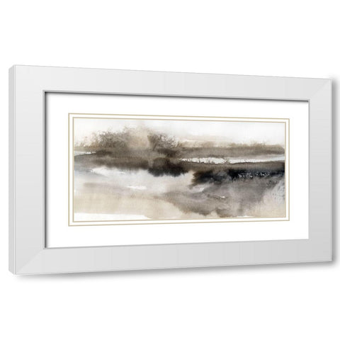 Serenity Lake White Modern Wood Framed Art Print with Double Matting by Robinson, Carol
