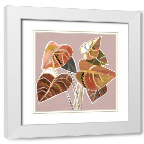 Sedona Abstract White Modern Wood Framed Art Print with Double Matting by Pope, Katherine and Elizabeth