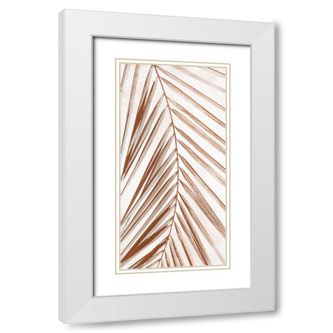 Sedona Frond I White Modern Wood Framed Art Print with Double Matting by Robinson, Carol