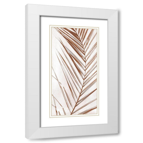 Sedona Frond II White Modern Wood Framed Art Print with Double Matting by Robinson, Carol
