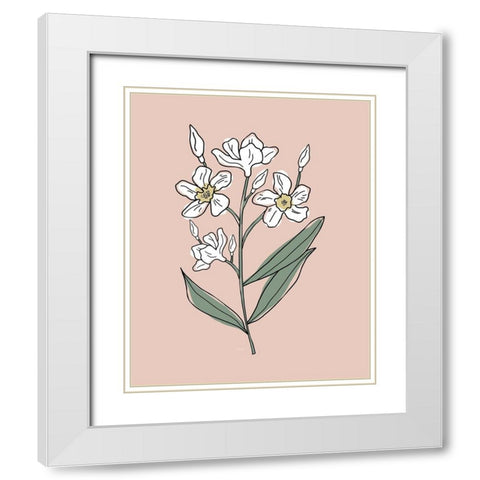 Outline Botanical II White Modern Wood Framed Art Print with Double Matting by Carpentieri, Natalie
