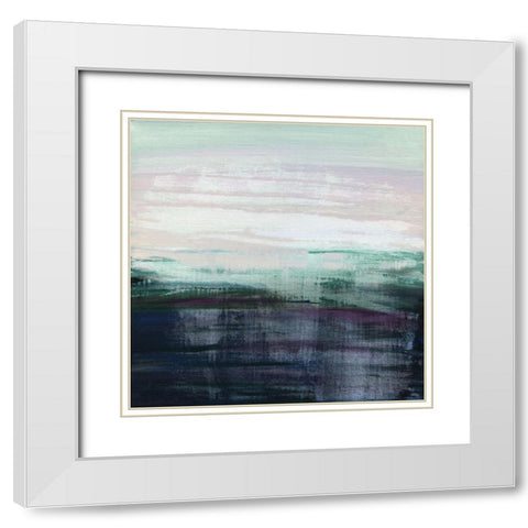Misty White Modern Wood Framed Art Print with Double Matting by Jill, Susan