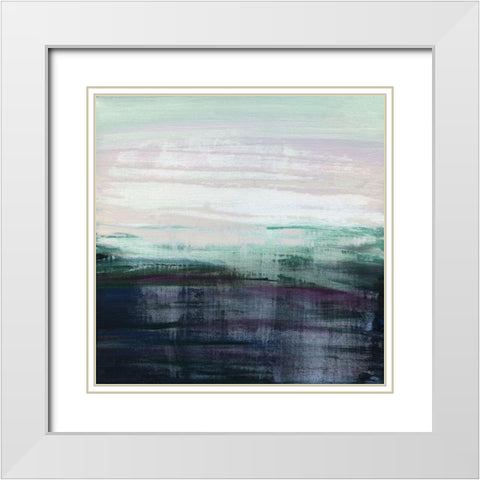 Misty White Modern Wood Framed Art Print with Double Matting by Jill, Susan