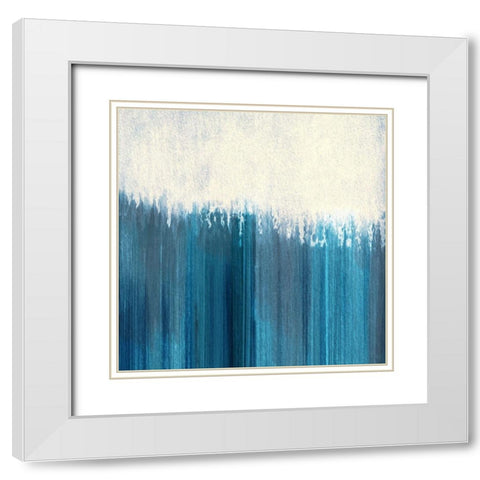 Fading to Blue White Modern Wood Framed Art Print with Double Matting by Jill, Susan