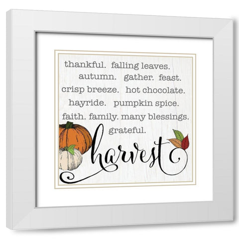 Harvest White Modern Wood Framed Art Print with Double Matting by CAD Designs