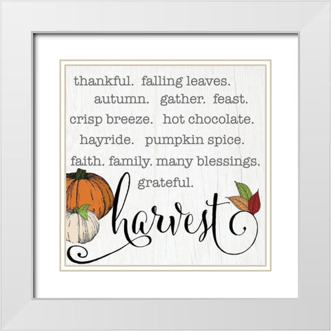 Harvest White Modern Wood Framed Art Print with Double Matting by CAD Designs