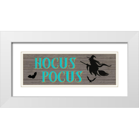 Hocus Pocus White Modern Wood Framed Art Print with Double Matting by CAD Designs