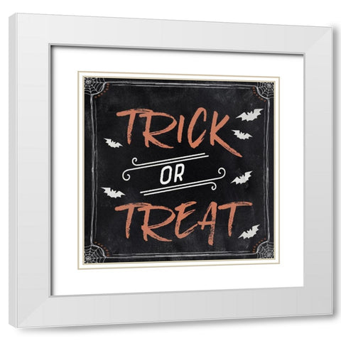 Trick or Treat White Modern Wood Framed Art Print with Double Matting by Carpentieri, Natalie
