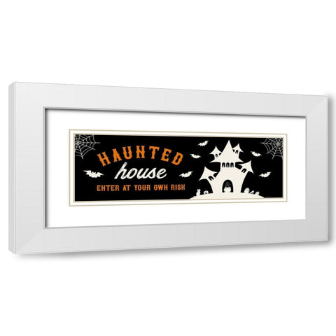 Haunted Risk White Modern Wood Framed Art Print with Double Matting by Carpentieri, Natalie