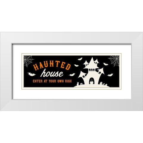Haunted Risk White Modern Wood Framed Art Print with Double Matting by Carpentieri, Natalie