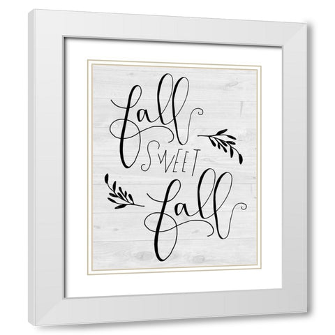 Fall Sweet Fall White Modern Wood Framed Art Print with Double Matting by Murray, Amanda