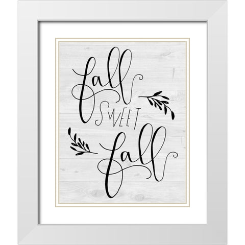 Fall Sweet Fall White Modern Wood Framed Art Print with Double Matting by Murray, Amanda