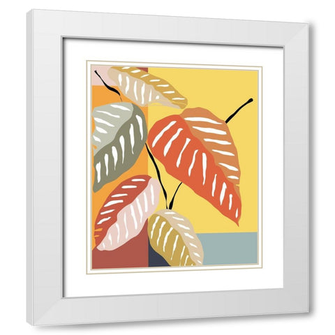 Tropical Plant I White Modern Wood Framed Art Print with Double Matting by Santiago, Daniela