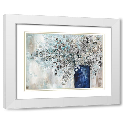 Reformed Eucalyptus White Modern Wood Framed Art Print with Double Matting by Craven, Katrina
