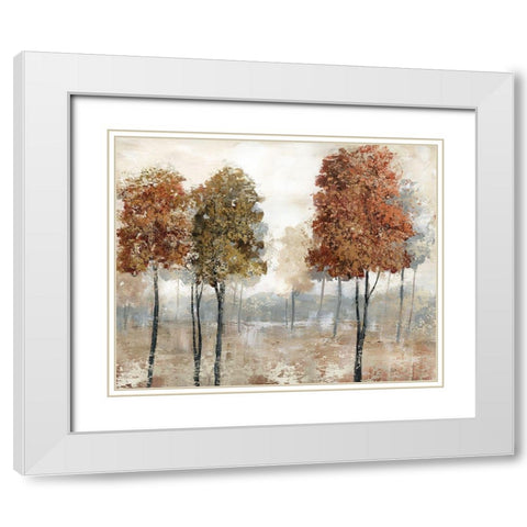 Trees of Copper Mountain White Modern Wood Framed Art Print with Double Matting by Nan