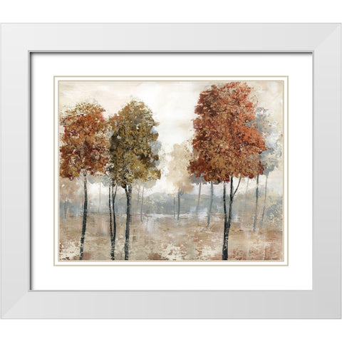 Trees of Copper Mountain White Modern Wood Framed Art Print with Double Matting by Nan