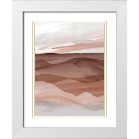 Sedona Valley White Modern Wood Framed Art Print with Double Matting by Robinson, Carol