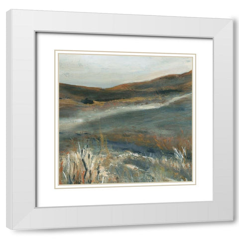 Copper Dusk II White Modern Wood Framed Art Print with Double Matting by Robinson, Carol