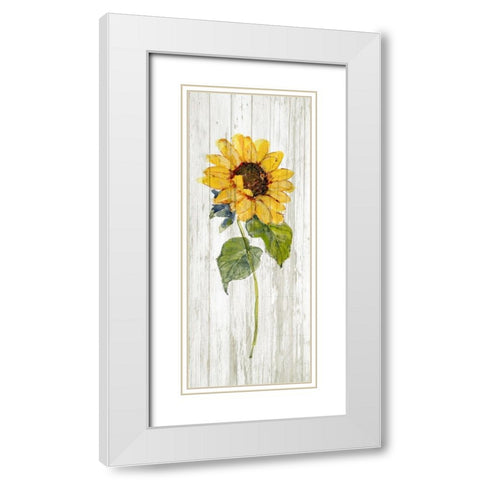 Sunflower in Autumn I White Modern Wood Framed Art Print with Double Matting by Swatland, Sally