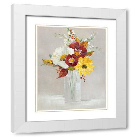 Simply Autumn I White Modern Wood Framed Art Print with Double Matting by Swatland, Sally