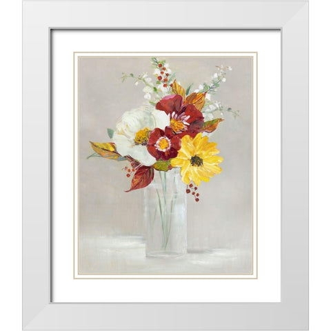 Simply Autumn I White Modern Wood Framed Art Print with Double Matting by Swatland, Sally