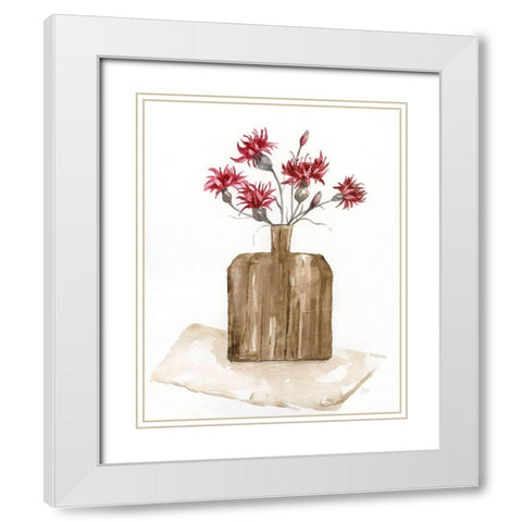 Simply Country I White Modern Wood Framed Art Print with Double Matting by Nan