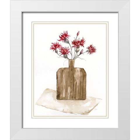 Simply Country I White Modern Wood Framed Art Print with Double Matting by Nan