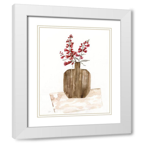 Simply Country II White Modern Wood Framed Art Print with Double Matting by Nan